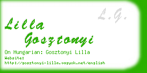 lilla gosztonyi business card